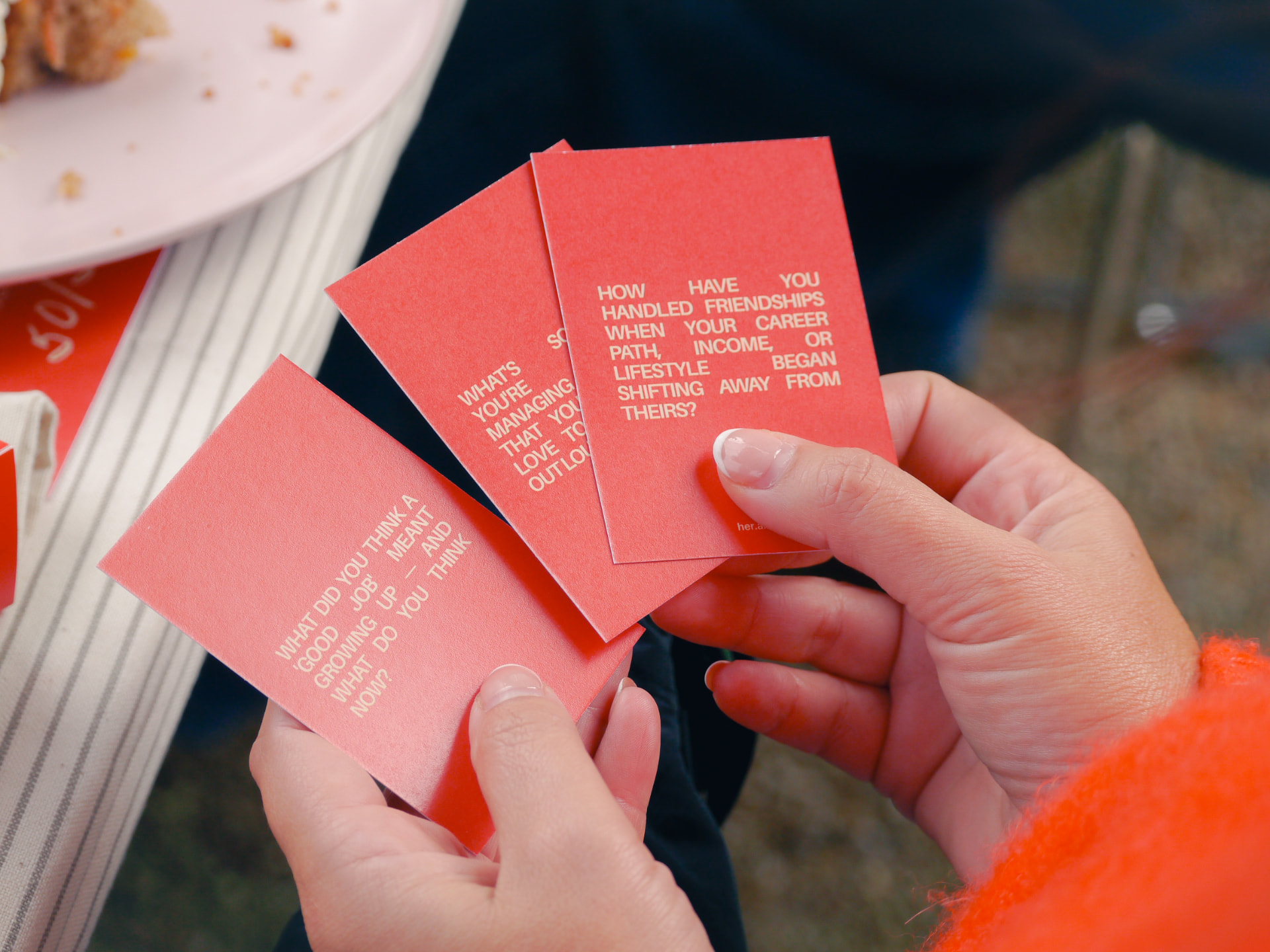 Conversation cards from a her.arca gathering